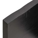 VidaXL Blat stołu, ciemnobrązowy, 60x40x(2-4) cm, lite drewno dębowe