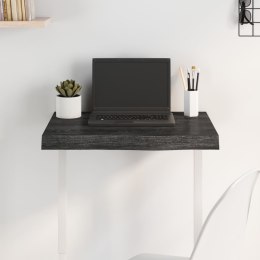 VidaXL Blat stołu, ciemnobrązowy, 60x50x(2-6) cm, lite drewno dębowe