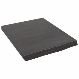 VidaXL Blat do łazienki, ciemnobrązowy, 40x50x(2-4) cm, lite drewno