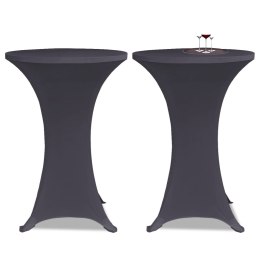 VidaXL Elastyczne pokrowce na stół, 4 szt., 60 cm, antracytowe