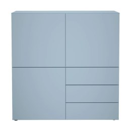 FMD Szafka z 3 szufladami i 3 drzwiczek, 99x31,5x101,2 cm, niebieska
