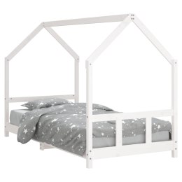 VidaXL Rama łóżka dla dzieci, biała, 90x190 cm, drewno sosnowe