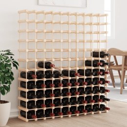 VidaXL Stojak na 120 butelek wina, 112,5x23x123,5 cm, drewno sosnowe