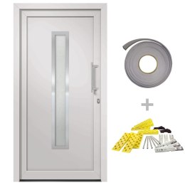 VidaXL Drzwi wejściowe zewnętrzne, białe, 98 x 200 cm