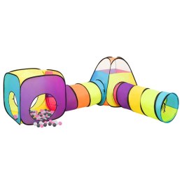 VidaXL Namiot do zabawy z 250 piłeczkami, kolorowy, 190x264x90 cm