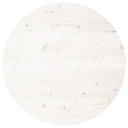 VidaXL Blat do stołu, okrągły, biały, Ø80x3 cm, lite drewno sosnowe