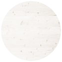 VidaXL Blat do stołu, okrągły, biały, Ø70x3 cm, lite drewno sosnowe