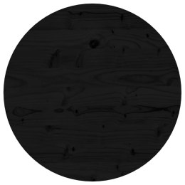 VidaXL Blat do stołu, okrągły, czarny, Ø50x3 cm, lite drewno sosnowe