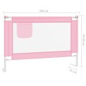 VidaXL Barierka do łóżeczka dziecięcego, różowa, 100x25 cm, tkanina