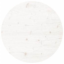 VidaXL Blat do stołu, okrągły, biały, Ø90x3 cm, lite drewno sosnowe