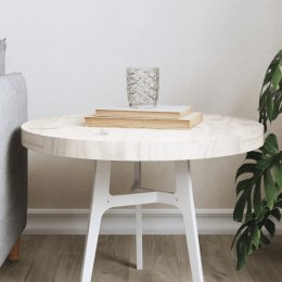 VidaXL Blat stołu, okrągły, biały, Ø50x3 cm, lite drewno sosnowe