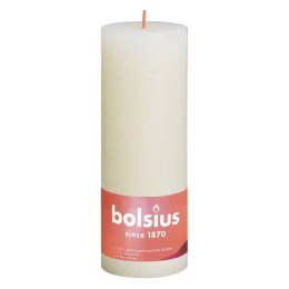 Bolsius Rustykalne świece pieńkowe Shine, 4 szt., 190x68 mm, perłowe