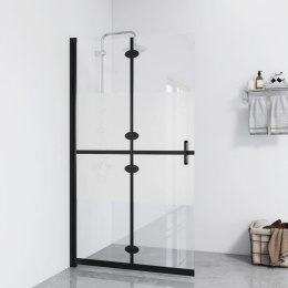 VidaXL Składana ścianka prysznicowa, pół mrożone szkło ESG, 100x190 cm