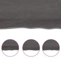 VidaXL Blat stołu, ciemnobrązowy, 100x40x(2-4) cm, lite drewno dębowe
