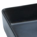 VidaXL Umywalka nablatowa, czarna, prostokątna, 46x35,5x13 cm