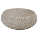 VidaXL Umywalka nablatowa, piaskowa, owalna, 59x40x15 cm, ceramiczna