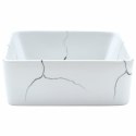 VidaXL Umywalka nablatowa, biała, prostokątna, 46x35,5x13 cm, ceramika