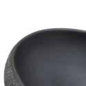 VidaXL Umywalka nablatowa, czarno-szara, owalna, 59x40x15 cm