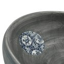 VidaXL Umywalka nablatowa, szara, owalna, 59x40x15 cm, ceramiczna