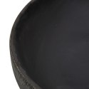 VidaXL Umywalka nablatowa, szaro-czarna, owalna, 59x40x14 cm