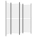 VidaXL Parawan 4-panelowy, biały, 200 x 180 cm, tkanina