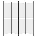 VidaXL Parawan 4-panelowy, biały, 200 x 180 cm, tkanina