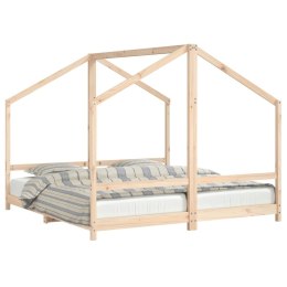 VidaXL Rama łóżka dziecięcego, 2x(90x190) cm, lite drewno sosnowe