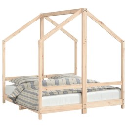 VidaXL Rama łóżka dziecięcego, 2x(70x140) cm, lite drewno sosnowe