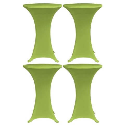 VidaXL Elastyczne pokrowce na stół, 4 szt., 80 cm, zielone