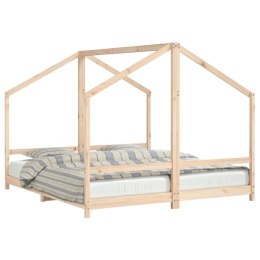 VidaXL Rama łóżka dziecięcego, 2x(90x200) cm, lite drewno sosnowe