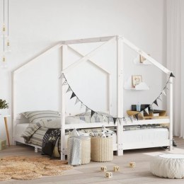 VidaXL Rama łóżka dziecięcego, biała, 2x(80x160) cm, drewno sosnowe