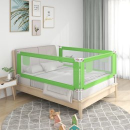VidaXL Barierka do łóżeczka dziecięcego, zielona, 160x25 cm, tkanina