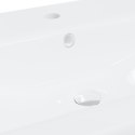 VidaXL Umywalka wpuszczana z baterią, 91x39x18 cm, ceramiczna, biała