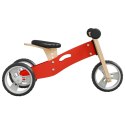 VidaXL Rowerek biegowy dla dzieci, 2-w-1, czerwony