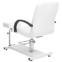 VidaXL Fotel do masażu z podnóżkiem, biały, 127x60x98 cm, ekoskóra