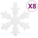 VidaXL 111-cz. zestaw ozdób świątecznych, biały, polistyren