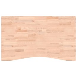 VidaXL Blat do biurka, 100x(55-60)x1,5 cm, lite drewno bukowe