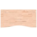 VidaXL Blat do biurka, 100x(45-50)x2,5 cm, lite drewno bukowe