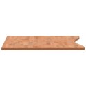 VidaXL Blat do biurka, 100x(55-60)x1,5 cm, lite drewno bukowe