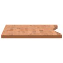 VidaXL Blat do biurka, 100x(45-50)x2,5 cm, lite drewno bukowe