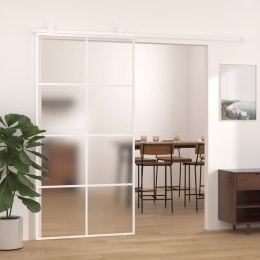 VidaXL Drzwi przesuwne, szkło ESG i aluminium, 102,5x205 cm, biały