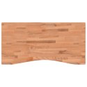 VidaXL Blat do biurka, 100x(45-50)x4 cm, lite drewno bukowe