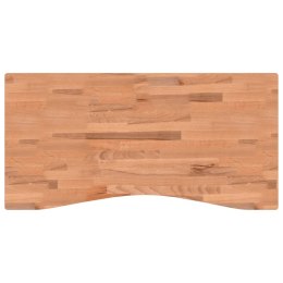 VidaXL Blat do biurka, 100x(45-50)x4 cm, lite drewno bukowe