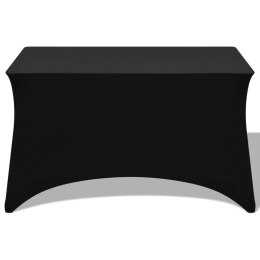 VidaXL Elastyczny pokrowiec na stół 243x76x74 cm, 2 szt., czarne