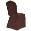 VidaXL Elastyczne pokrowce na krzesła, 6 szt., brązowe