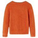 Sweter dziecięcy z dzianiny, palony pomarańcz, 116