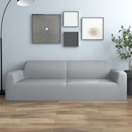 VidaXL Elastyczny pokrowiec na sofę 3-osobową, szary, dżersejowy