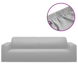 VidaXL Elastyczny pokrowiec na sofę 3-osobową, szary, dżersejowy