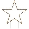 VidaXL Świąteczna gwiazda na szpikulcach, 80 LED, 60 cm