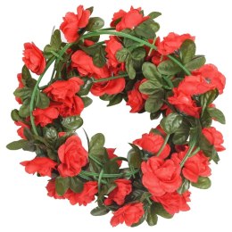 VidaXL Sztuczne girlandy kwiatowe, 6 szt., czerwone, 240 cm